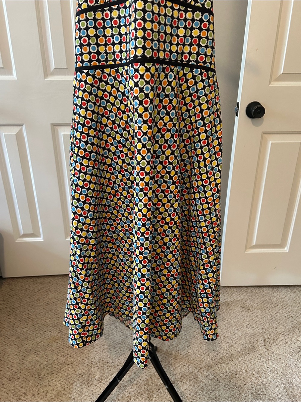 Mica Multicolor Polka Dot Halter Dress - Picture 3 of 4